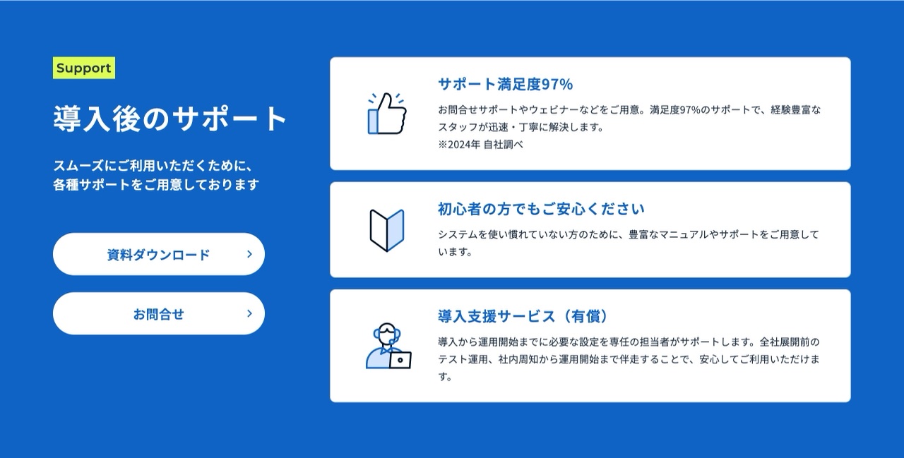 バクラクのサポート