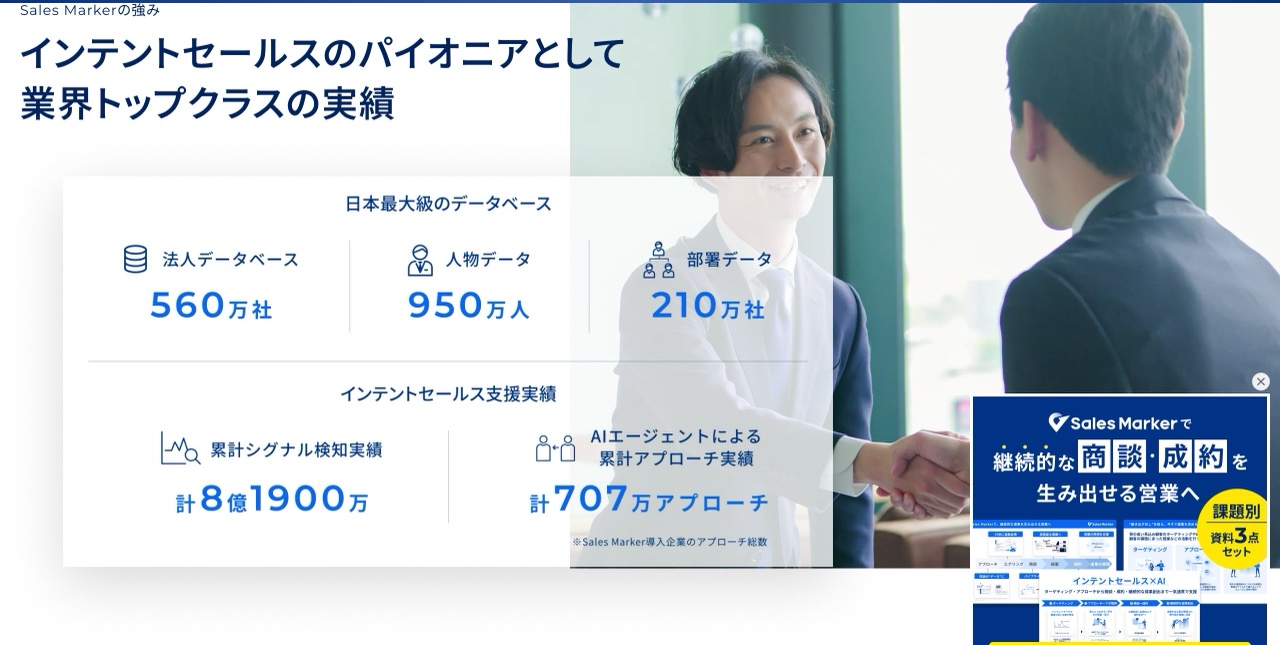 Sales Markerの実績・数値