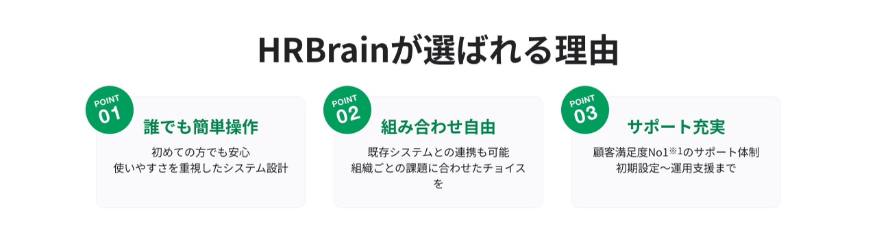 HRBrainの選ばれる理由