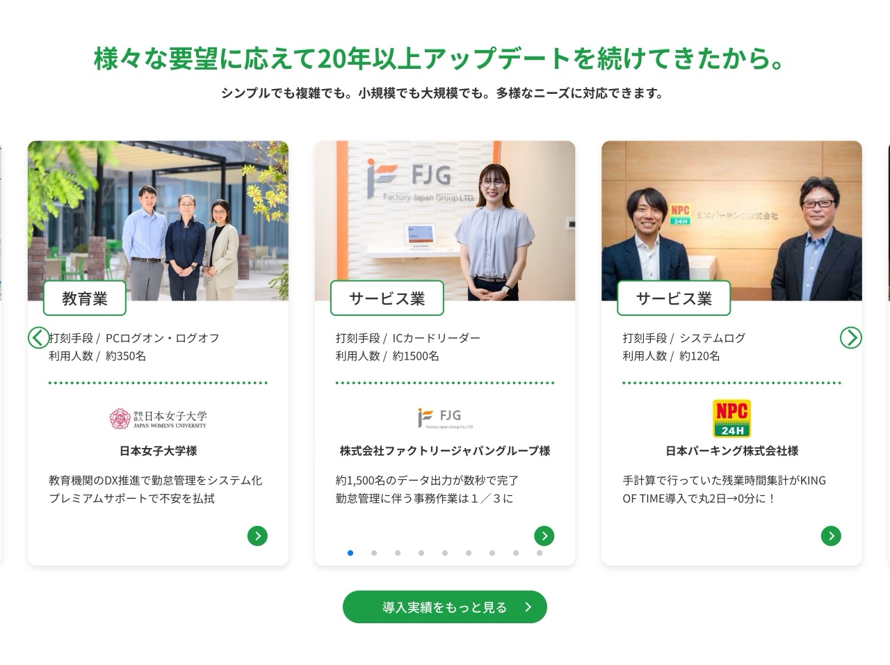 KING OF TIMEの導入事例