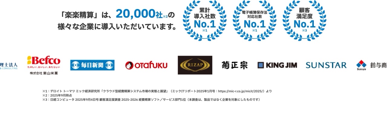 楽楽精算の実績・数値